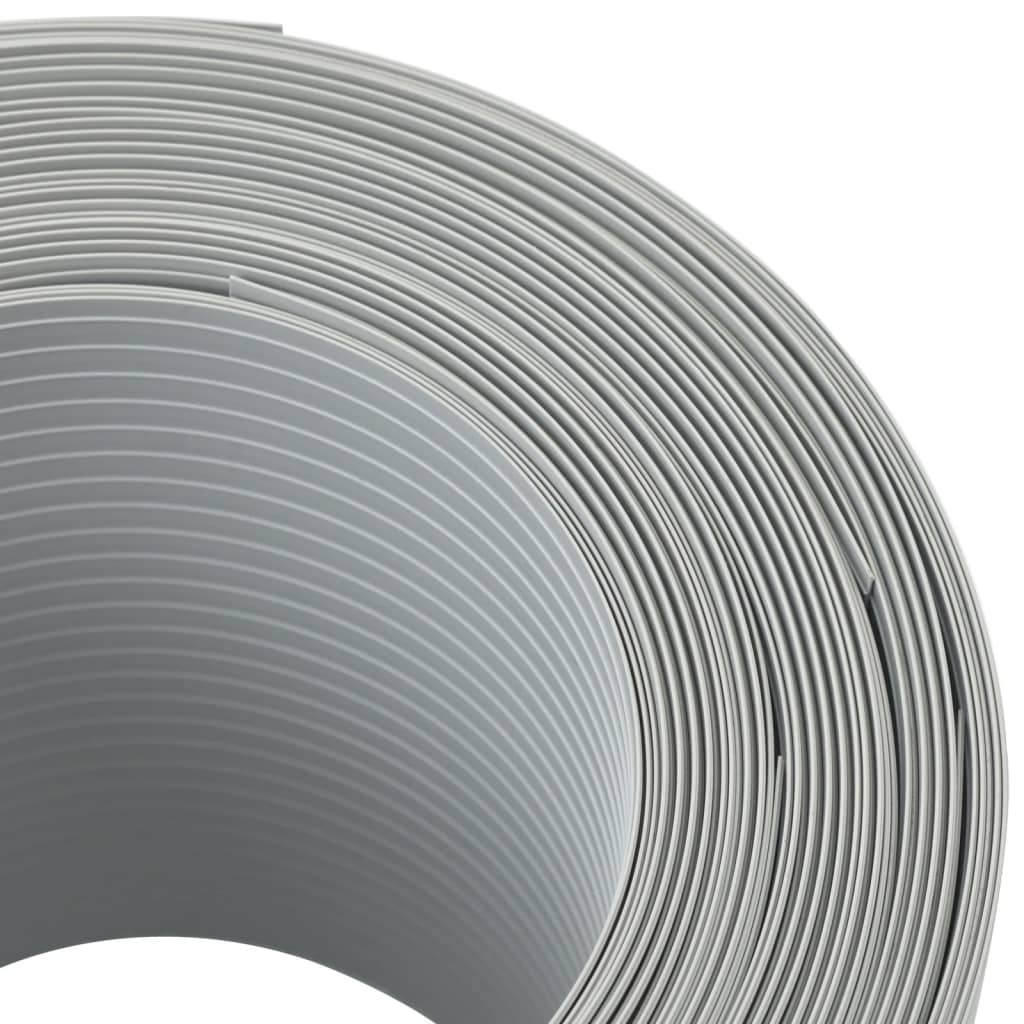 Hageskjermer 10 stk lysegrå 252,5x19 cm PVC