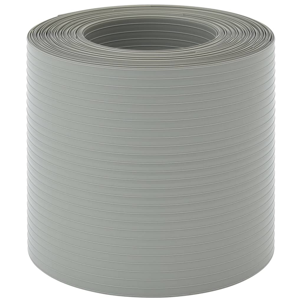 Hageskjermer 10 stk steingrå 252,5x19 cm PVC