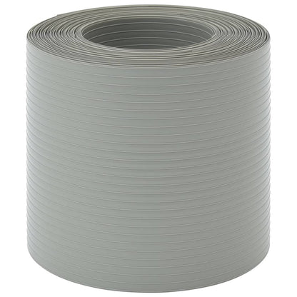 Hageskjermer 10 stk steingrå 252,5x19 cm PVC