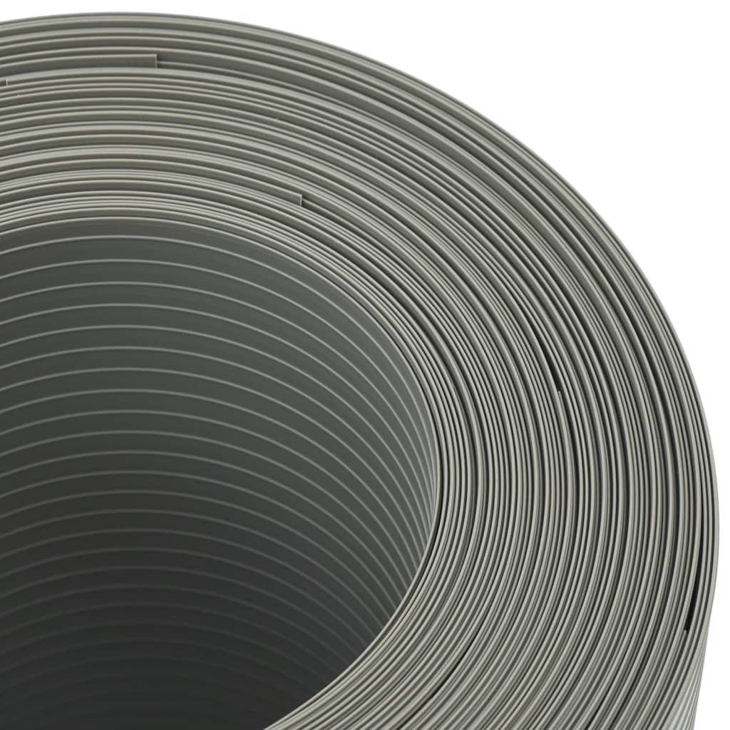 Hageskjermer 10 stk steingrå 252,5x19 cm PVC