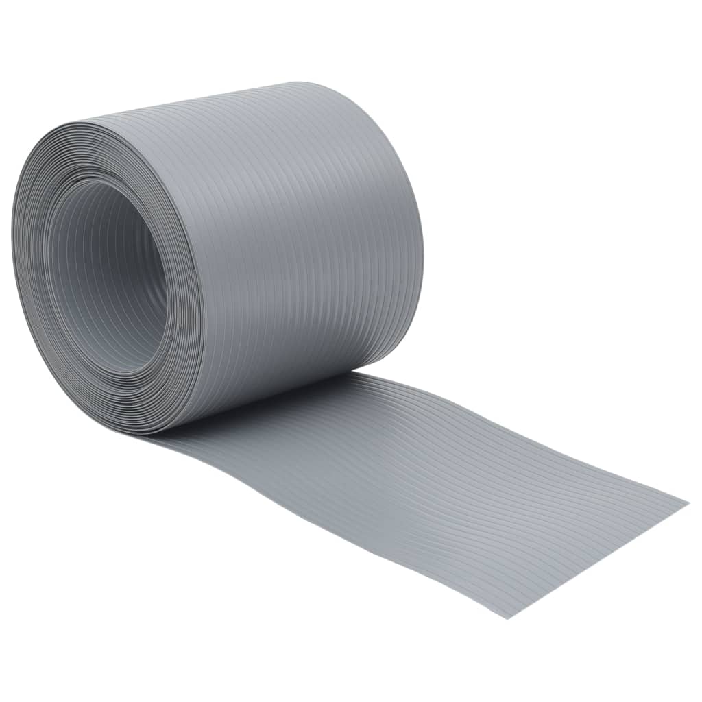 Hageskjermer 10 stk grå 252,5x19 cm PVC