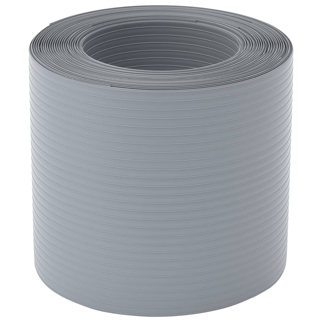 Hageskjermer 10 stk grå 252,5x19 cm PVC