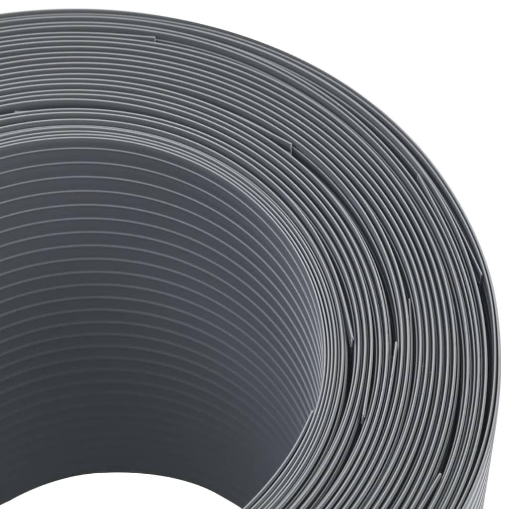 Hageskjermer 10 stk grå 252,5x19 cm PVC