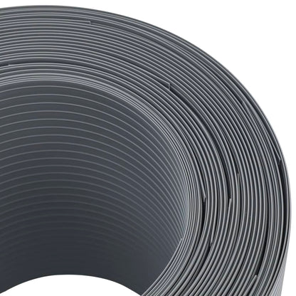 Hageskjermer 10 stk grå 252,5x19 cm PVC