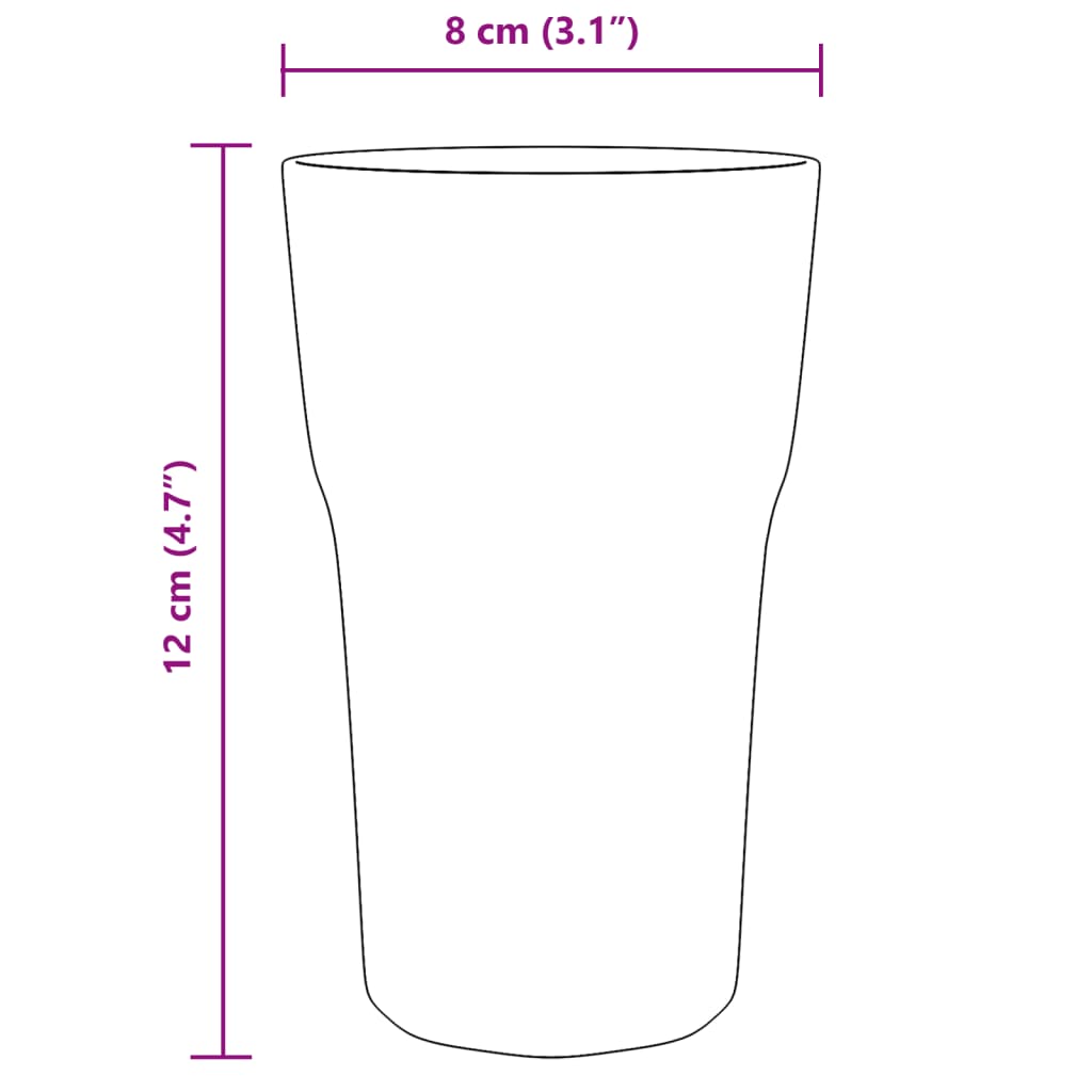 Ølglass 6 stk 295 ml