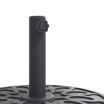 Parasollfot med hjul for Ø38 / 48 mm stenger 27 kg rund