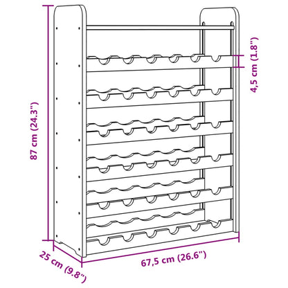 Vinstativ med toppbrett 67,5x25x87 cm heltre furu