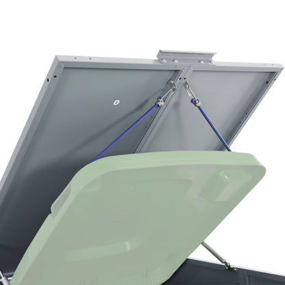 Søppeldunkskur for 4 dunker grå 276x79x117 cm stål