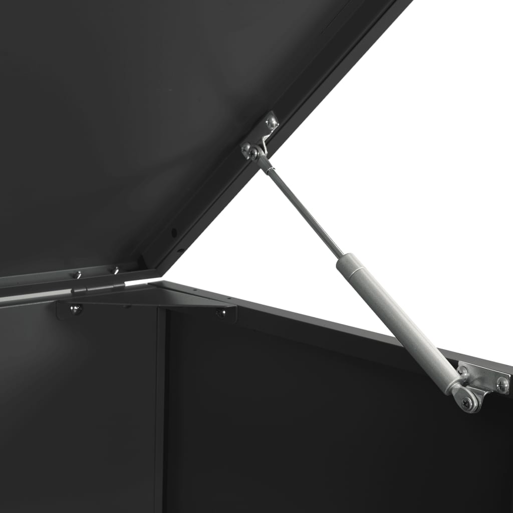 Søppeldunkskur for 2 dunker svart 138x79x117 cm stål