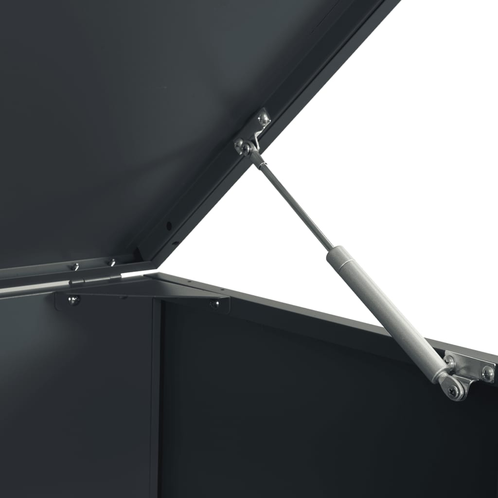 Søppeldunkskur for enkelt dunk antrasitt 69x79x117 cm stål