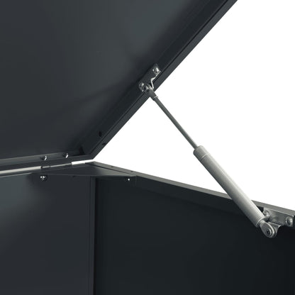 Søppeldunkskur for enkelt dunk antrasitt 69x79x117 cm stål