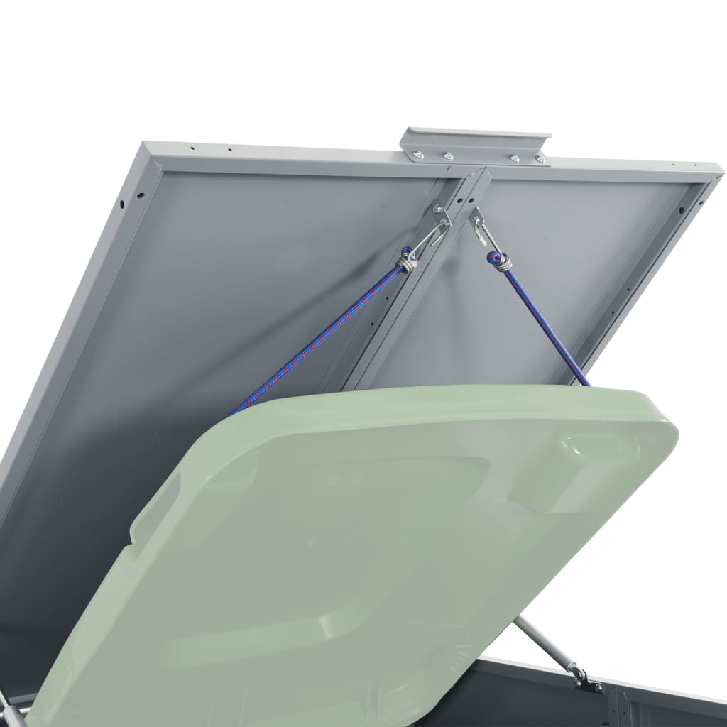 Søppeldunkskur for enkelt dunk grå 69x79x117 cm stål