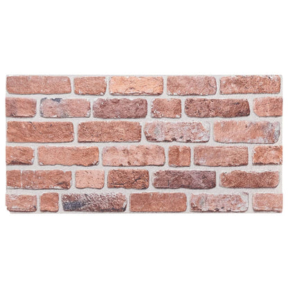 3D-veggpaneler 10 stk rød 100x50 cm EPS