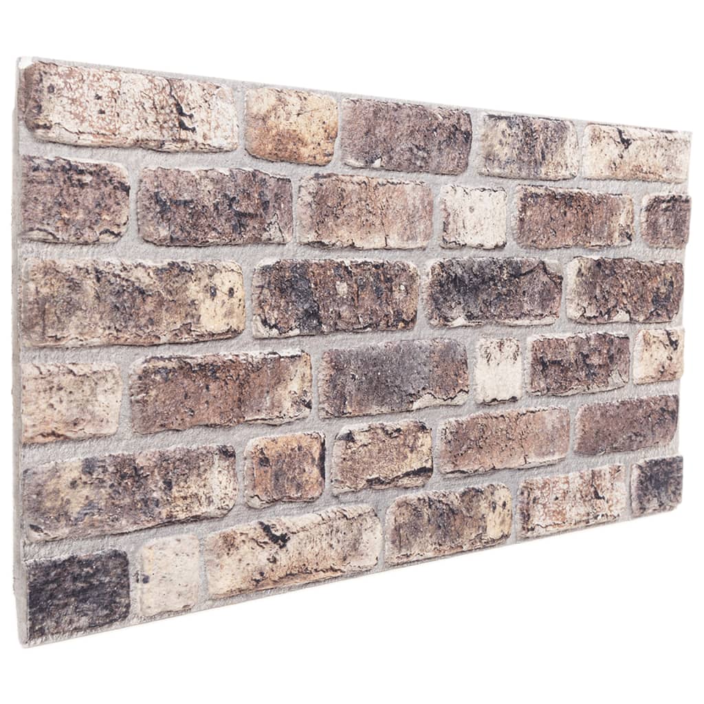 3D-veggpaneler 10 stk mørkebrun 100x50 cm EPS