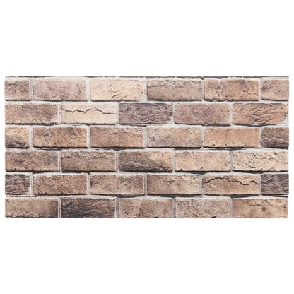 3D-veggpaneler 10 stk brun 100x50 cm EPS