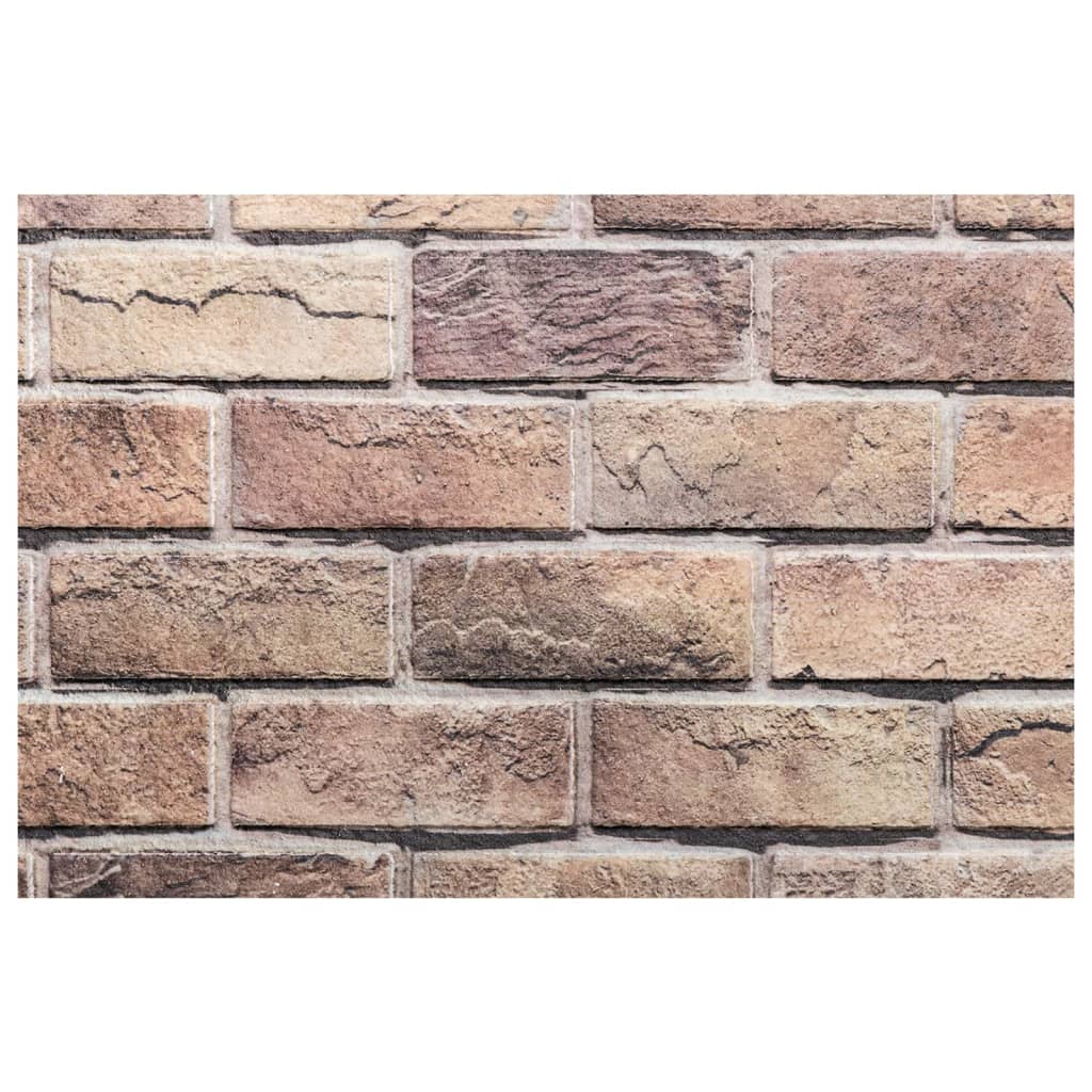 3D-veggpaneler 10 stk brun 100x50 cm EPS