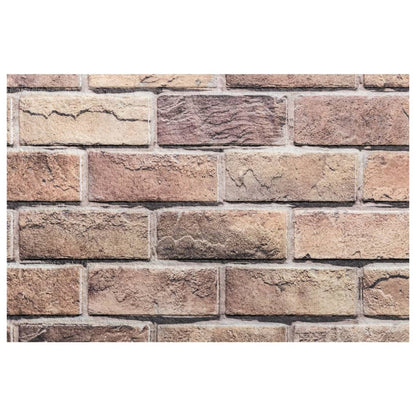 3D-veggpaneler 10 stk brun 100x50 cm EPS