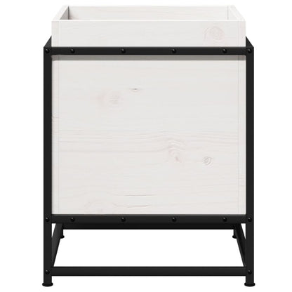 Hageplantekasse hvit 40x40x50 cm heltre furu