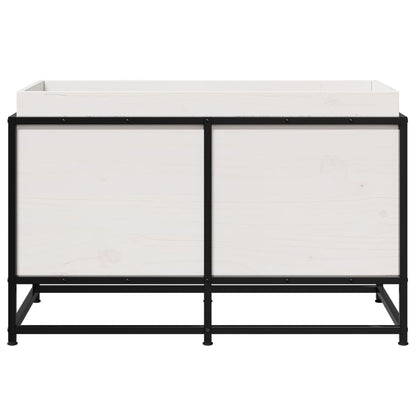 Hageplantekasse hvit 80x40x50 cm heltre furu