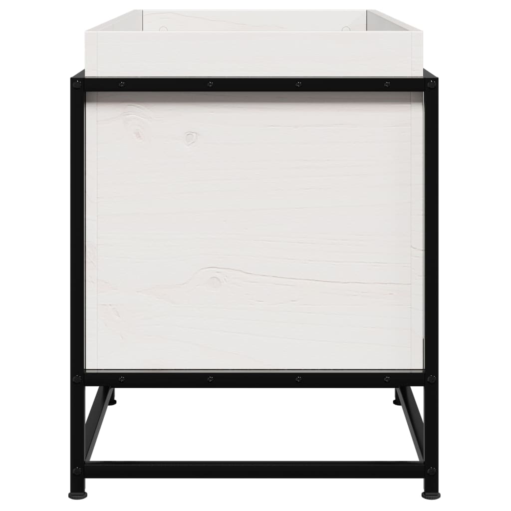 Hageplantekasse hvit 80x40x50 cm heltre furu