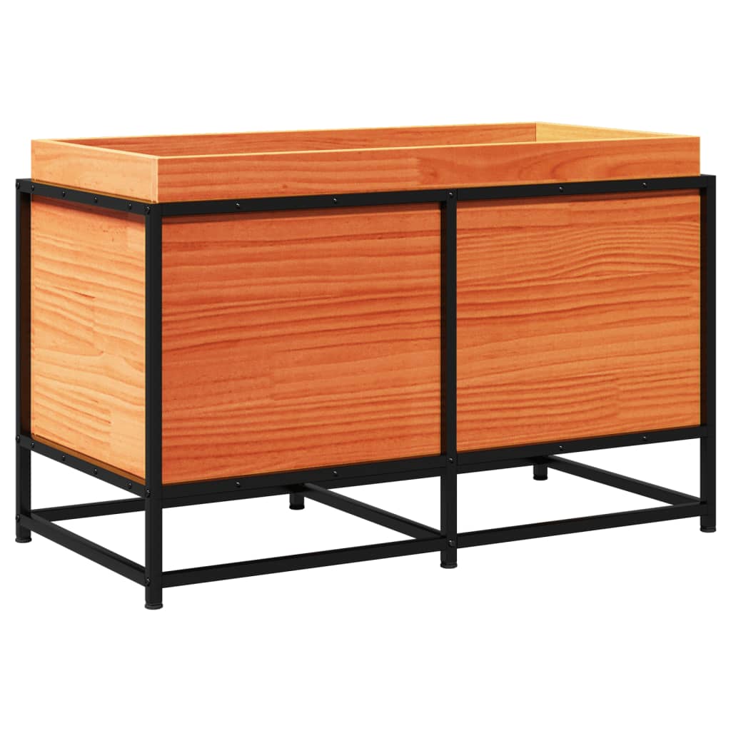 Hageplantekasse voksbrun 80x40x50 cm heltre furu