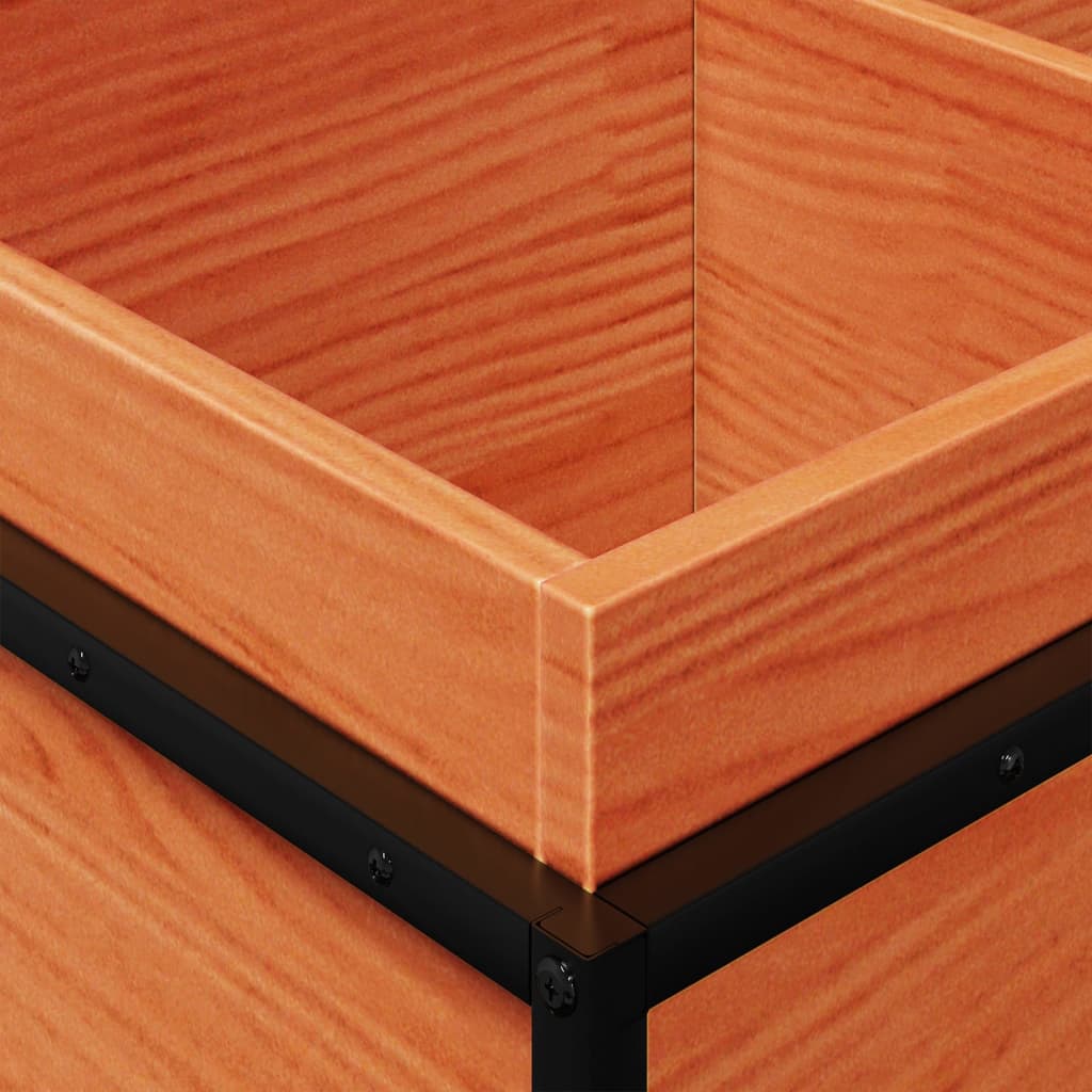 Hageplantekasse voksbrun 80x40x50 cm heltre furu