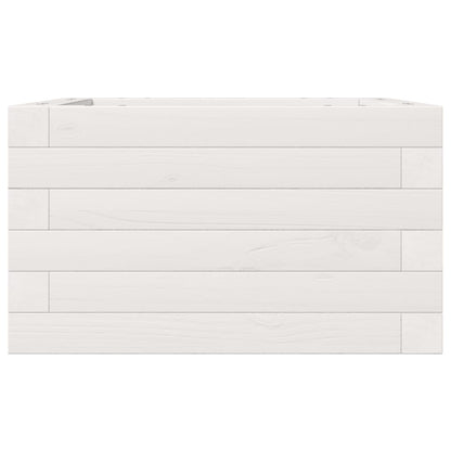 Hageplantekasse hvit 40x40x23 cm heltre furu