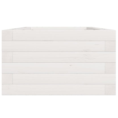 Hageplantekasse hvit 40x40x23 cm heltre furu