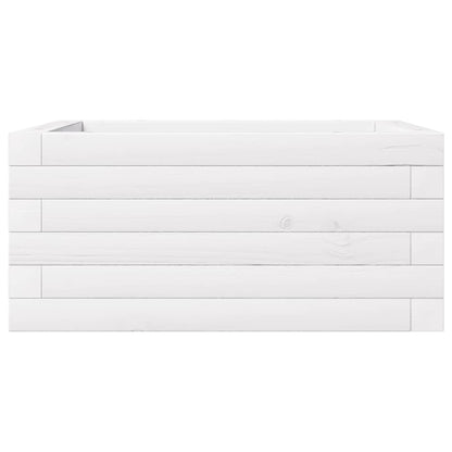 Hageplantekasse hvit 50x50x23 cm heltre furu