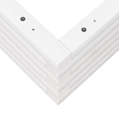 Hageplantekasse hvit 50x50x23 cm heltre furu