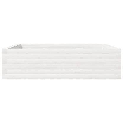 Hageplantekasse hvit 90x90x23 cm heltre furu