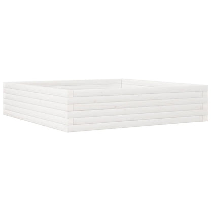 Hageplantekasse hvit 100x100x23 cm heltre furu