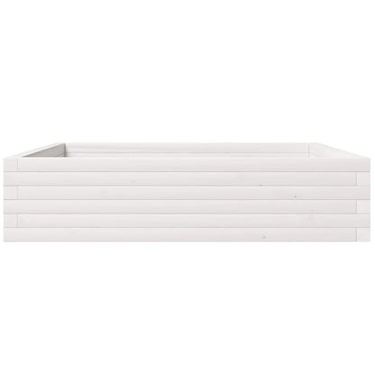 Hageplantekasse hvit 100x100x23 cm heltre furu