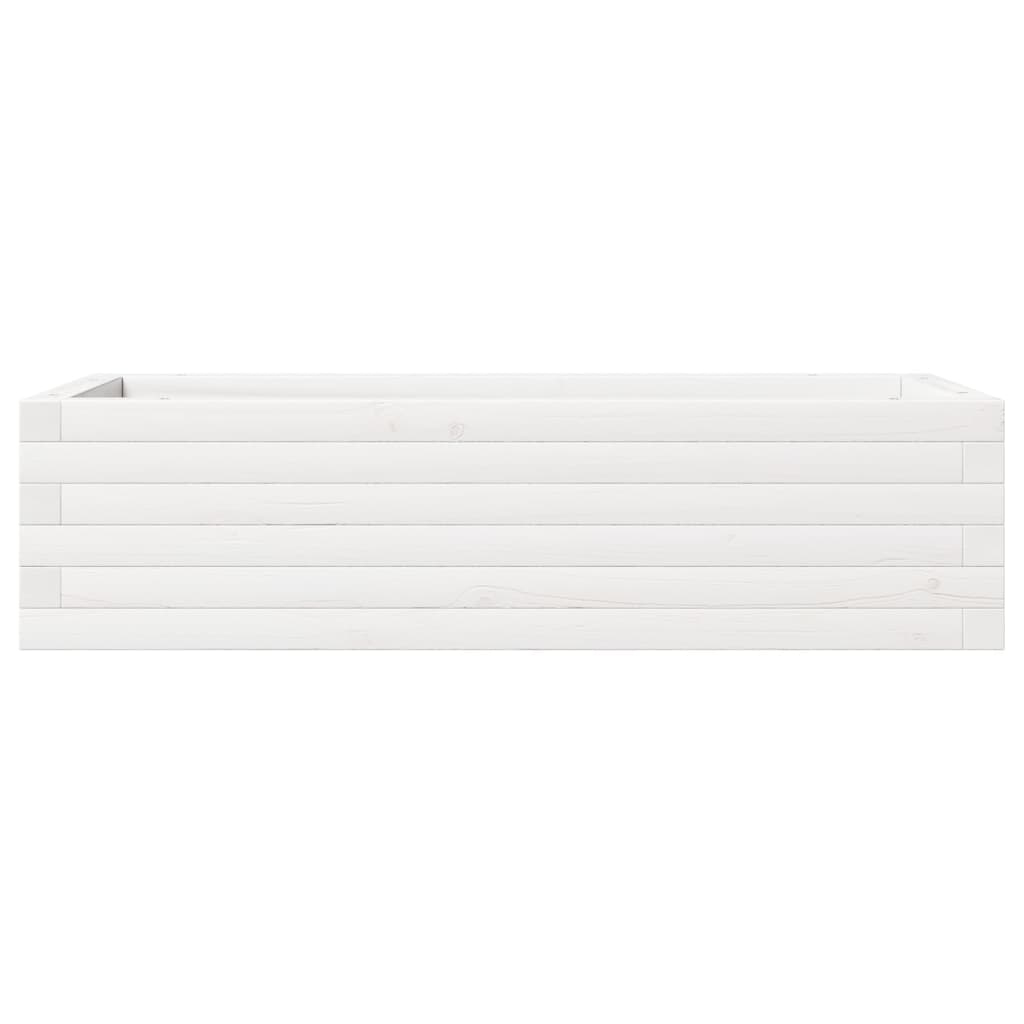 Hageplantekasse hvit 90x40x23 cm heltre furu