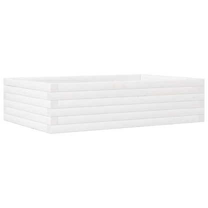 Hageplantekasse hvit 90x60x23 cm heltre furu