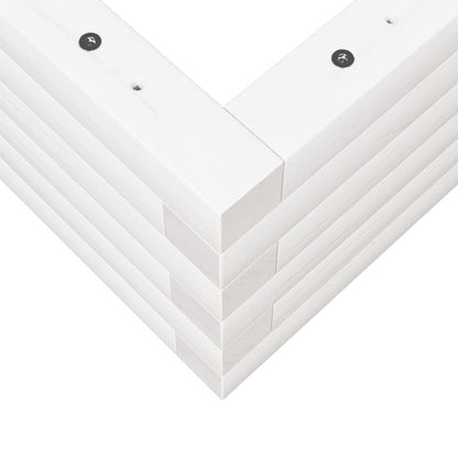 Hageplantekasse hvit 90x60x23 cm heltre furu