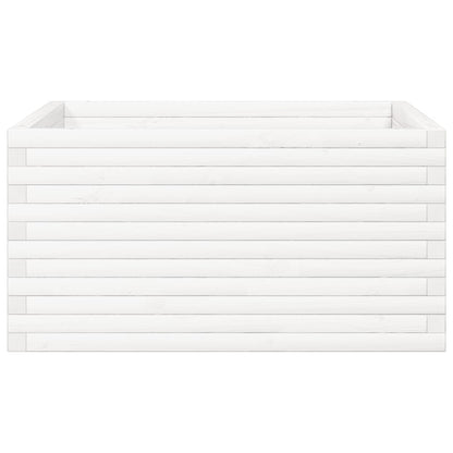 Hageplantekasse hvit 90x90x46 cm heltre furu