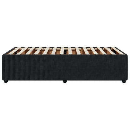 Sengeramme svart 90x200 cm fløyel