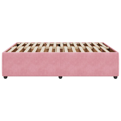 Sengeramme rosa 140x200 cm fløyel
