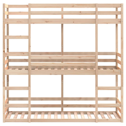 Trippel køyeseng 90x190 cm heltre furu