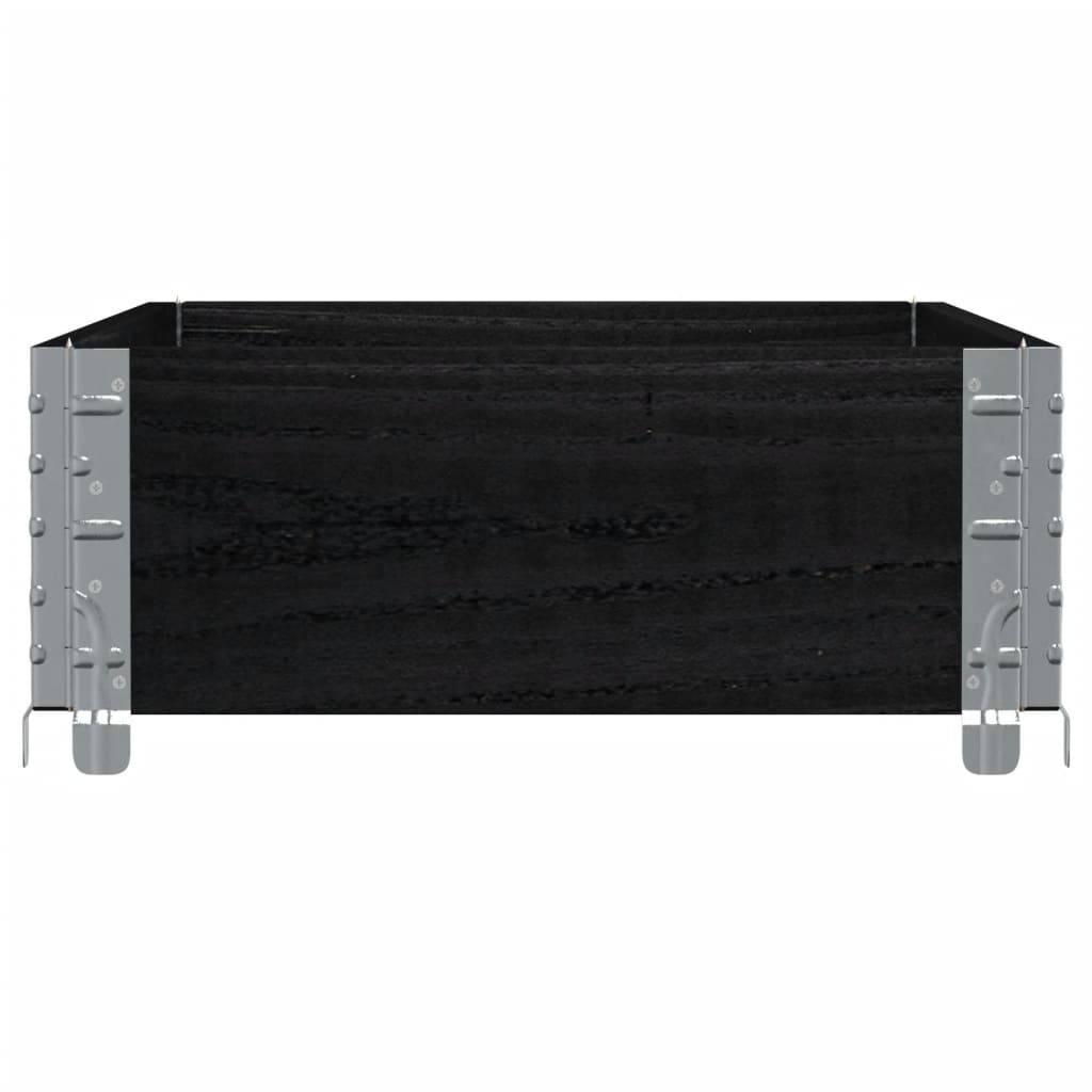 Hageplantekasse svart 100x50 cm heltre furu