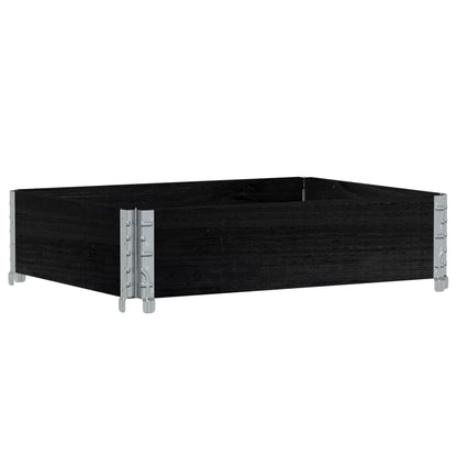 Hageplantekasse svart 80x60 cm heltre furu