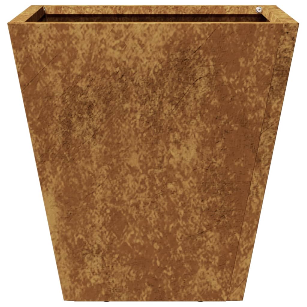 Hageplanter 2 stk 30x30x30 cm oksidert stål