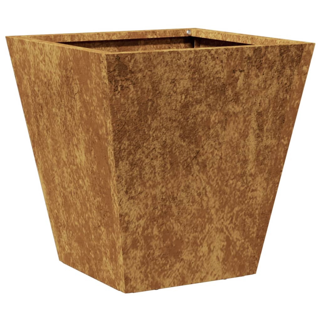 Hageplanter 2 stk 30x30x30 cm oksidert stål