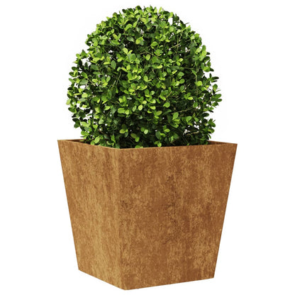 Hageplanter 2 stk 40x40x40 cm oksidert stål