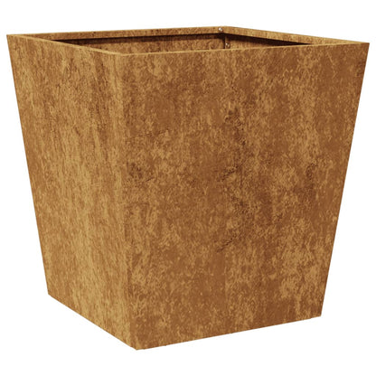 Hageplanter 2 stk 40x40x40 cm oksidert stål