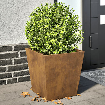 Hageplanter 2 stk 40x40x40 cm oksidert stål