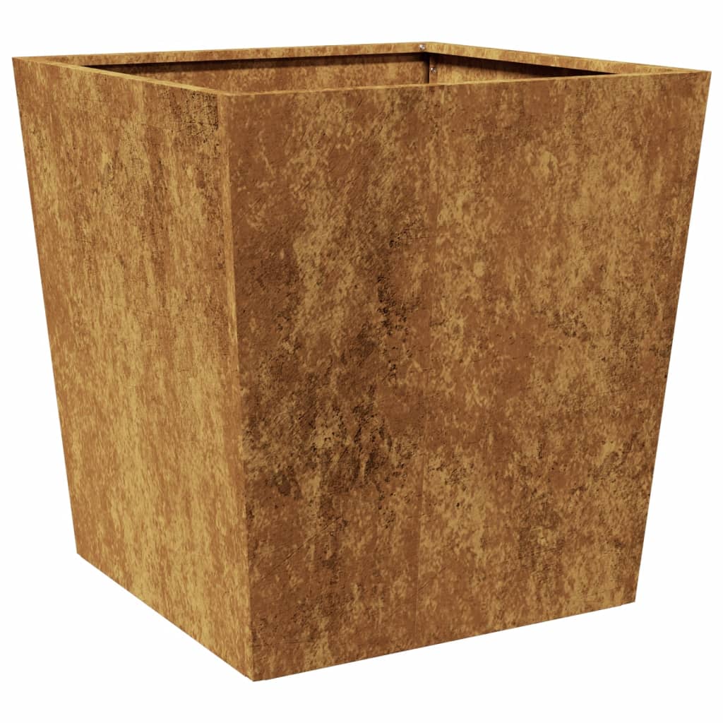 Hageplanter 2 stk 50x50x50 cm oksidert stål