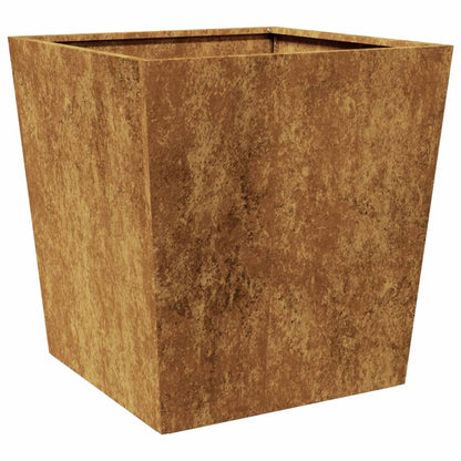 Hageplanter 2 stk 50x50x50 cm oksidert stål