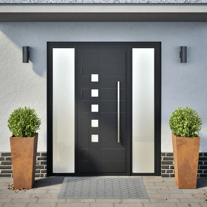 Hageplanter 2 stk 35x35x75 cm oksidert stål